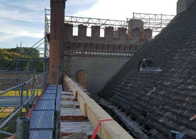 Blick über den Nordflügel von Schloss Broock