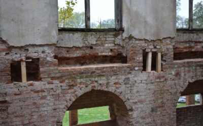 Herstellung der Auflagertaschen im Gartensaal und in der Eingangshalle