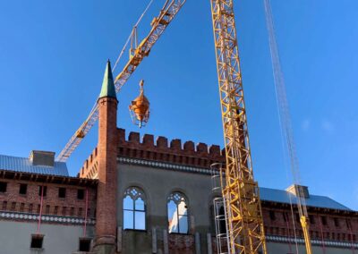 Die erste Geschossdecke im Haus wird betoniert