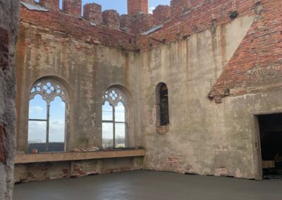 Die fertige Decke der oberen Halle