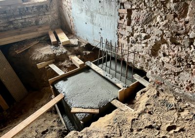 Fundamentunterfangungen im Gewölbekeller